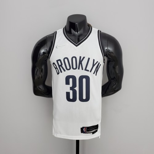 75th Anniversary Curry #30 Nets White NBA Jersey