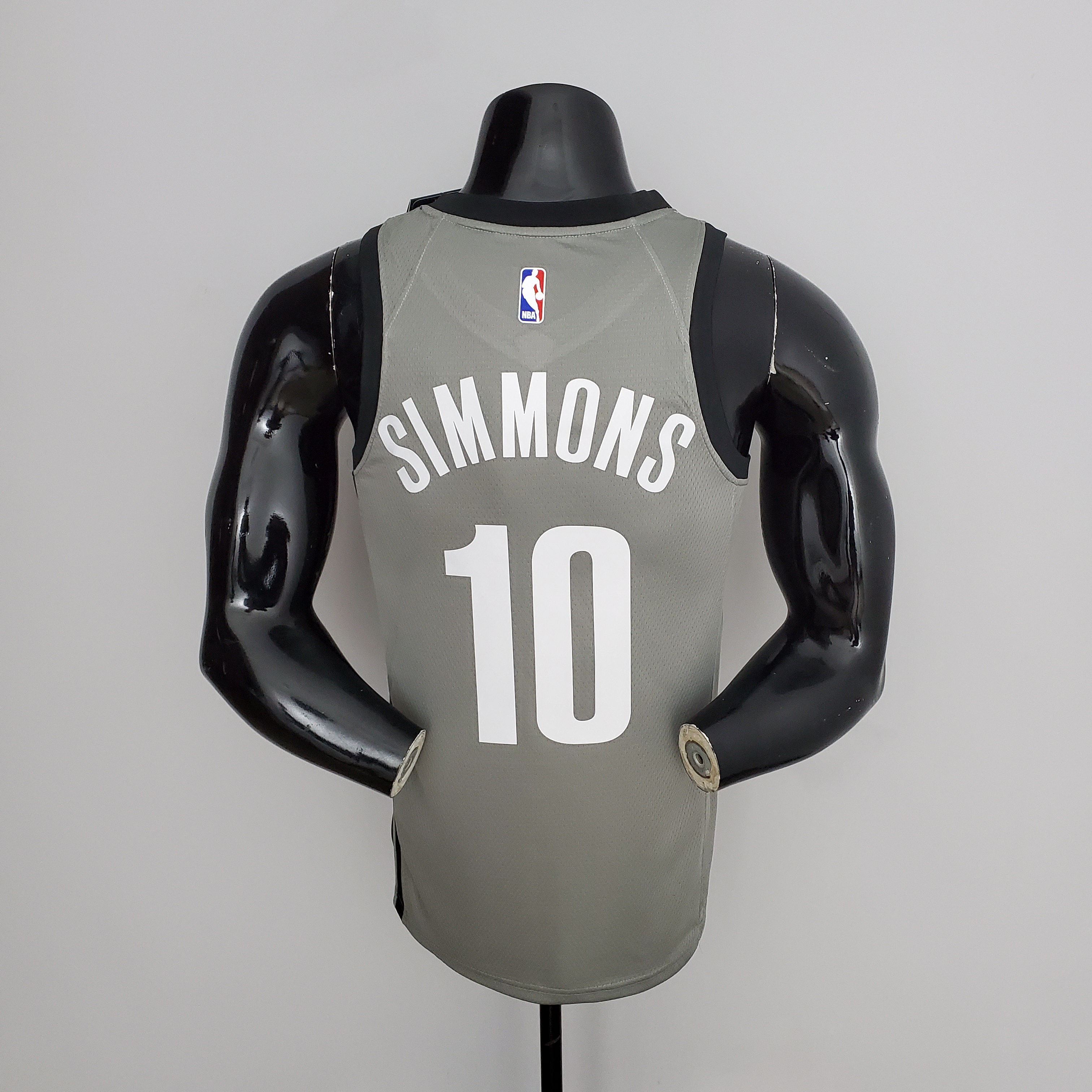 Nets Simmons #10 Flyer Grey NBA Jersey