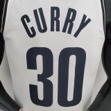 75th Anniversary Curry #30 Nets White NBA Jersey