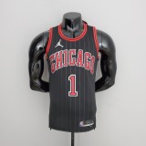 75th Anniversary Rose #1 Bulls Flyers Black NBA Jersey