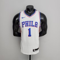 76ers Harden #1 V-Neck White