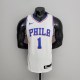 76ers Harden #1 V-Neck White