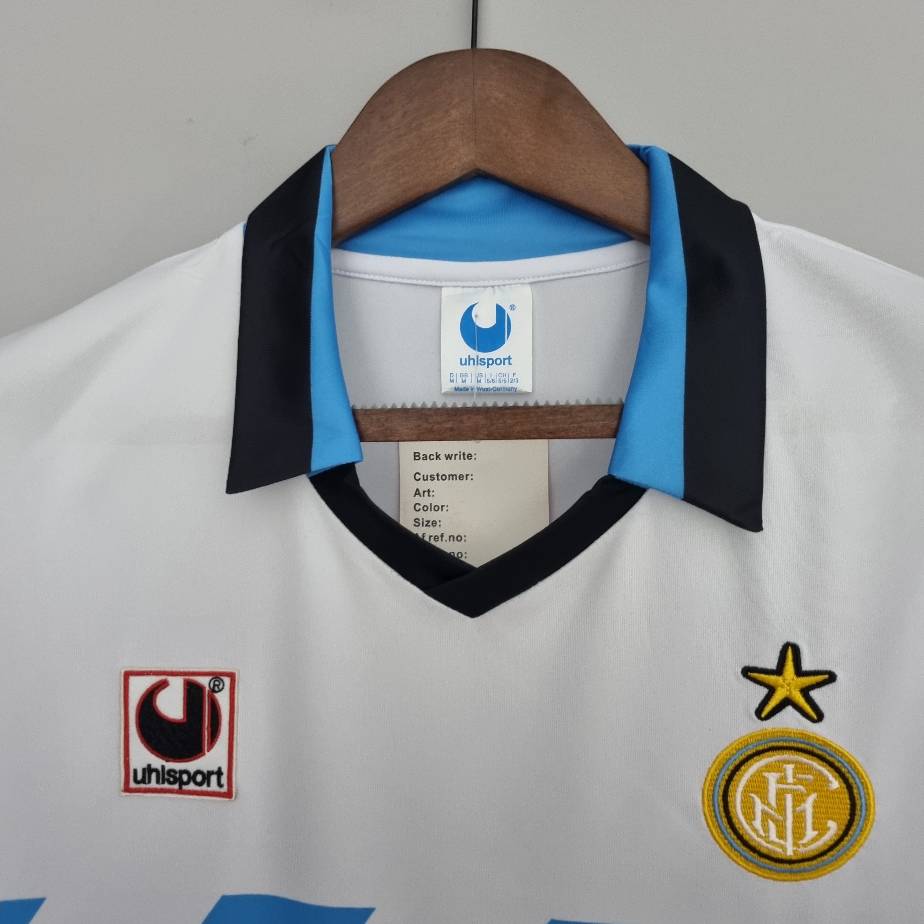 ウェア inter 90's 90-91 Inter Milan Away Retro Jersey