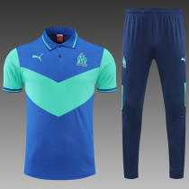 Marseille POLO kit blue-green Short Sleeve Suit