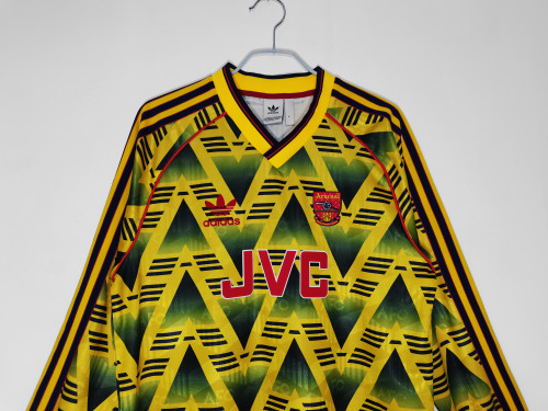 91-93  Arsenal Away Long Sleeve Retro Jersey/91-93 阿森纳客场长袖