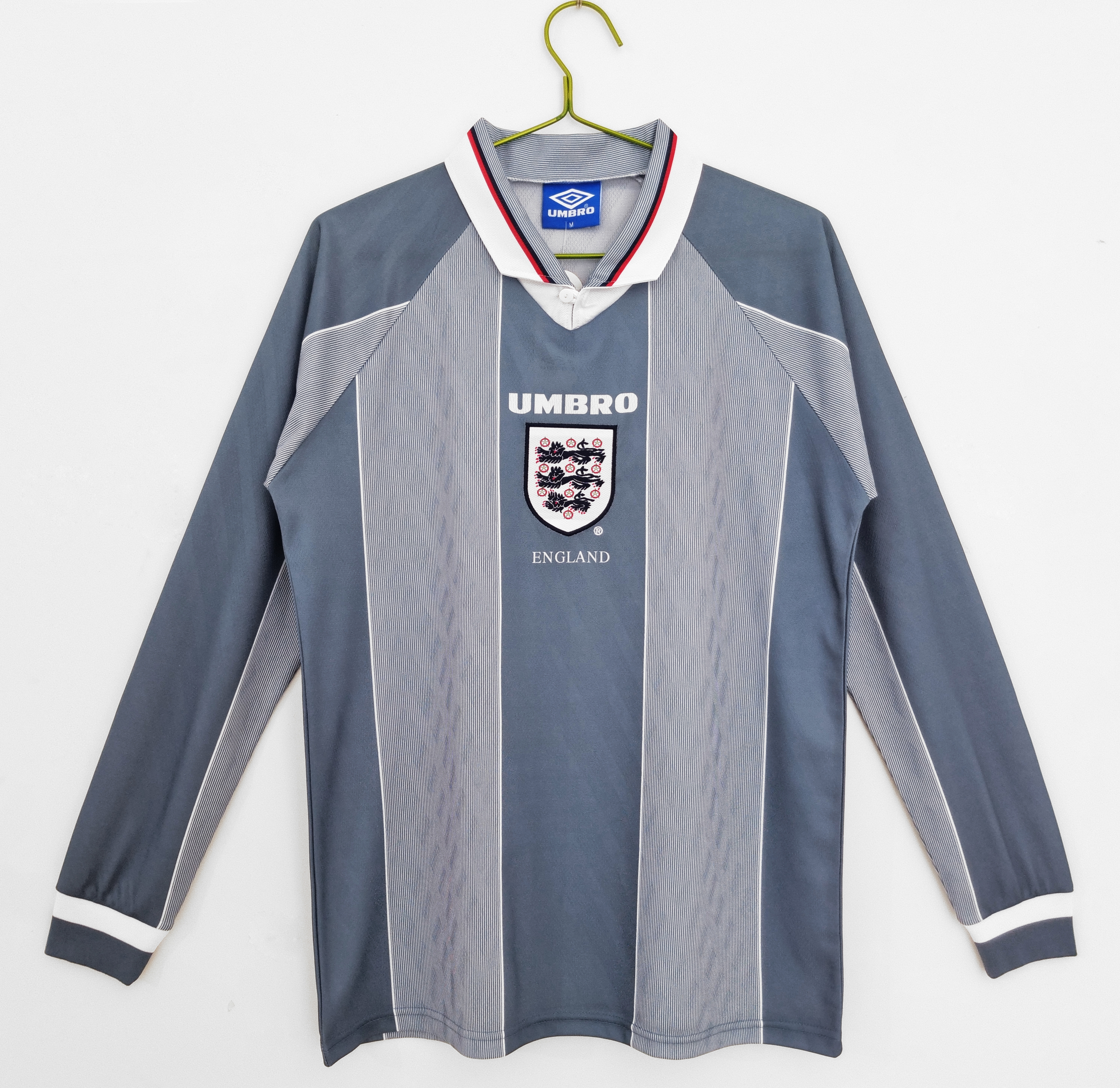 1996 England Away Retro Long Sleeve Jersey