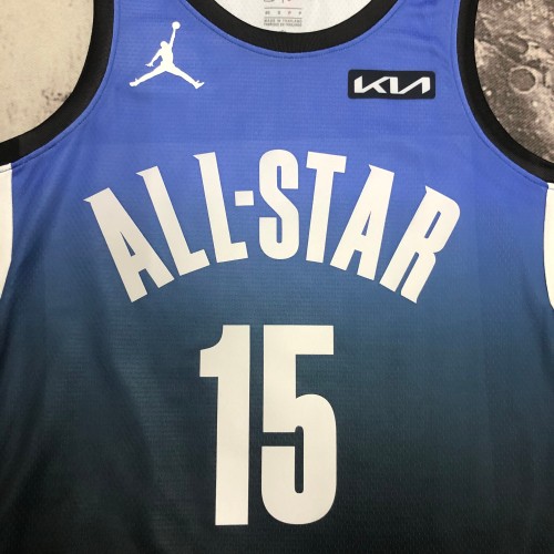 2023 NBA All Star Blue 15#JOKIC  Hot Pressed Jersey