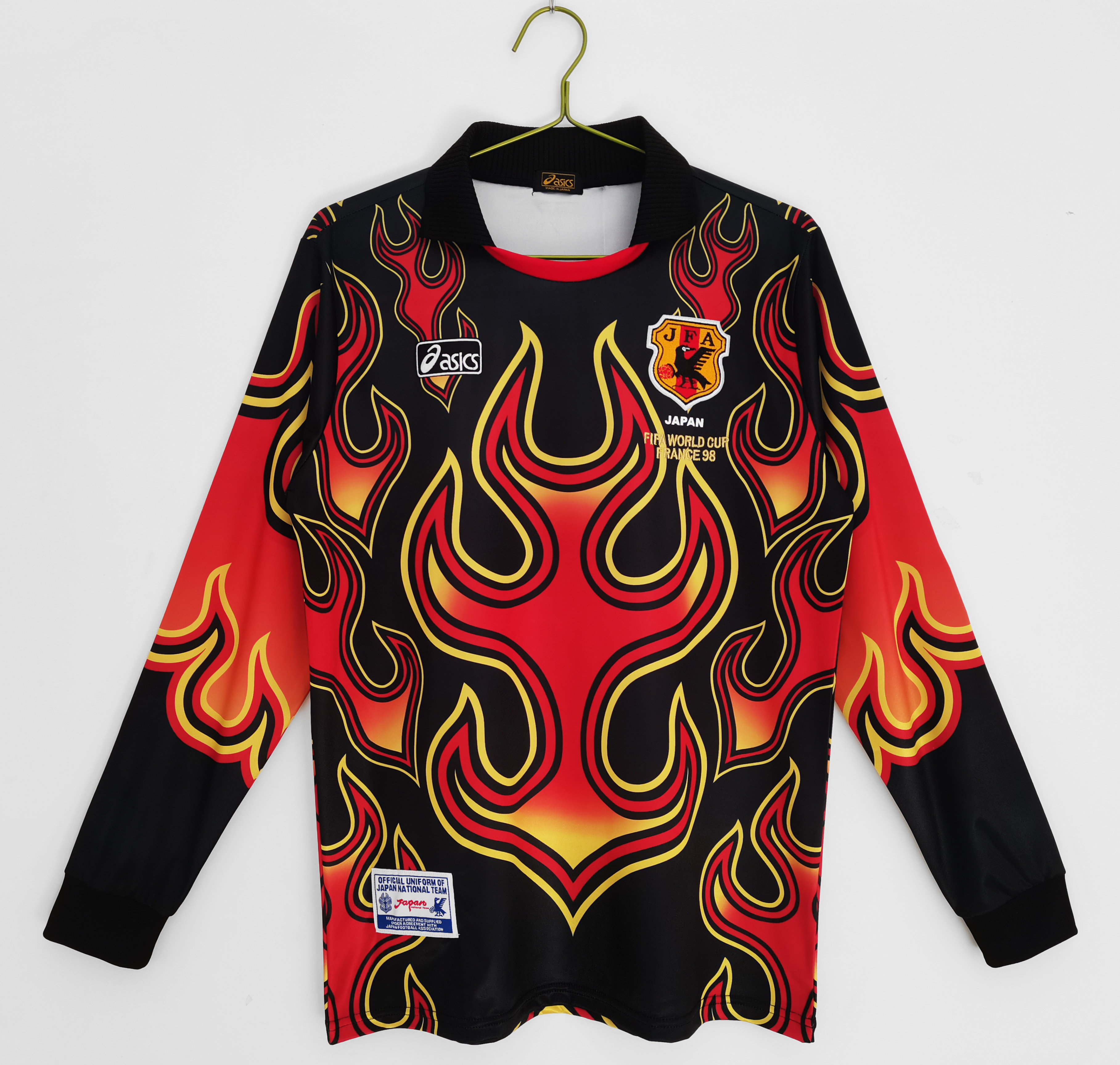 1998 Japan Red Flame Goalkeeper Retro Long Sleeve Jersey