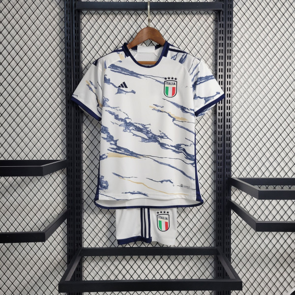 2023 Italy Away White Kids Kit/2023 意大利客场童装