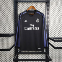 16-17 Real Madrid Third Long Sleeve Retro Jersey/16-17 皇马第二客场长袖