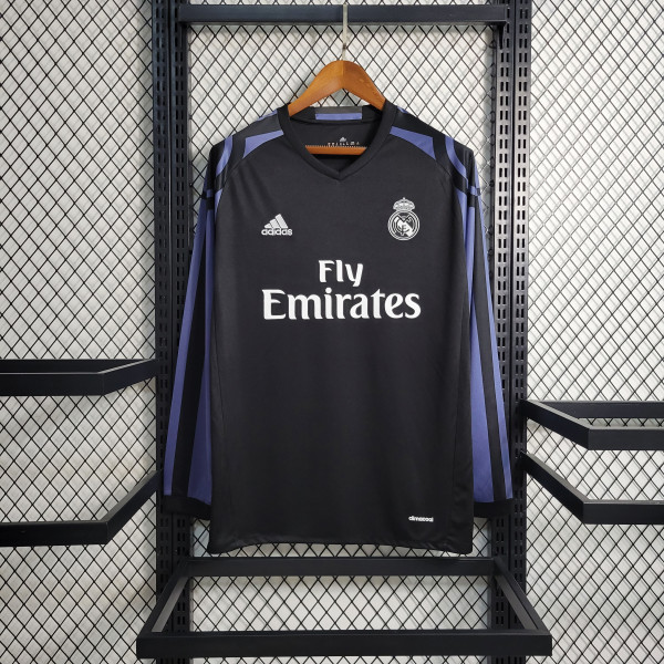 16-17 Real Madrid Third Long Sleeve Retro Jersey/16-17 皇马第二客场长袖