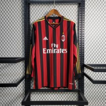13-14 AC Milan Home Retro Long Sleeve Fans Jersey/13-14 AC米兰主场长袖