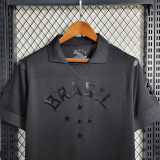 2013 Brazil Black Retro Jersey/2013 巴西黑色复古