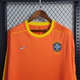 1998 Brazil Goal Keeper Long Sleeve Retro Jersey/1998 巴西守门员长袖