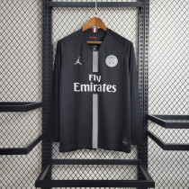 18-19 PSG Black Retro Long Sleeve Jersey/18-19 PSG复古长袖