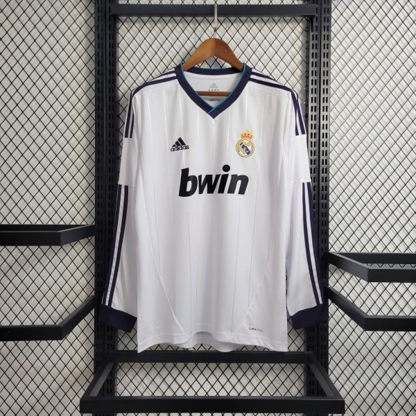 12-13 Real Madrid Home Retro Long Sleeve Jersey/12-13 皇马主场长袖