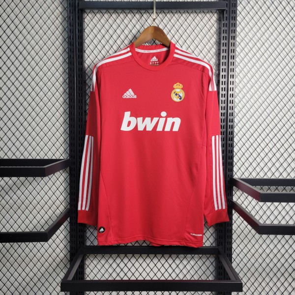 11-12 Real Madrid Red Retro Long Sleeve Jersey/11-12 皇马红色长袖