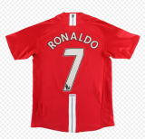 07-08 Manchester United Home  Retro Long Sleeve Jersey with 7#RONALDO/07-08 曼联主场长袖带7号RONALDO