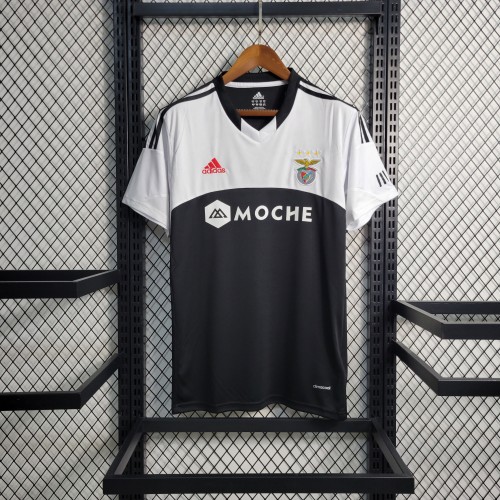 13-14 Benfica Away Black and White Retro Jersey/13-14 本菲卡客场