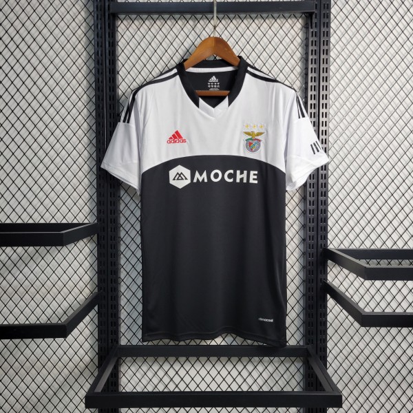13-14 Benfica Away Black and White Retro Jersey/13-14 本菲卡客场