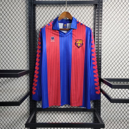 89-92 Barcelona Home Retro Long Sleeve Jersey/89-92 巴萨主场长袖