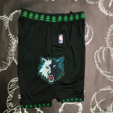 2023 Timberwolves Black  NBA Shorts/2023森林狼黑色NBA短裤