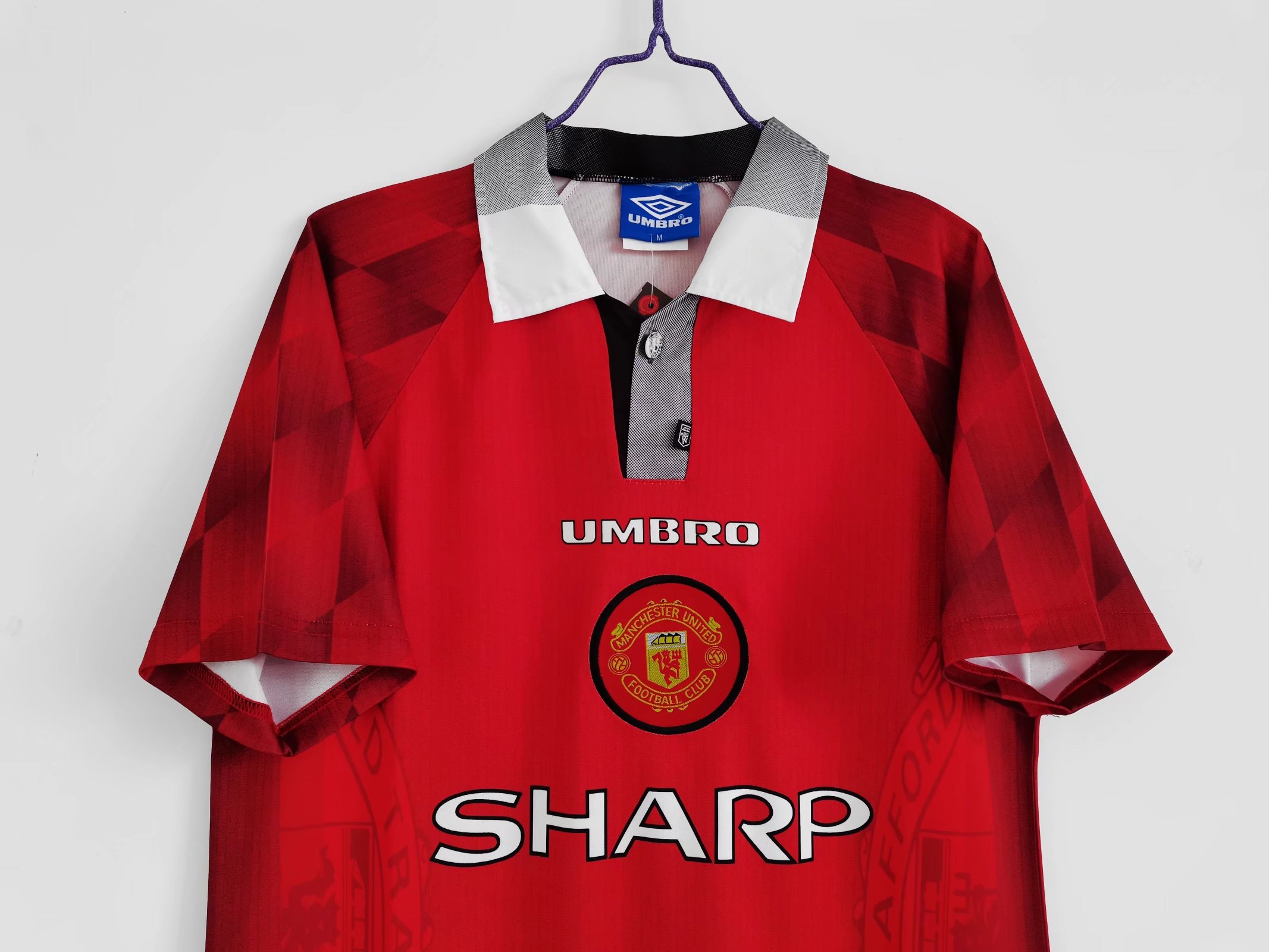 ウェア 96-98 Manchester United Vintage Uniform Manchester united 1996/98 home jersey beckham p483 - ms retro