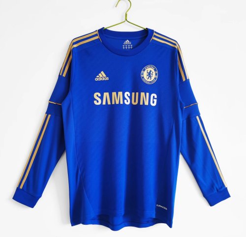 2012-13 Chelsea Home Long Sleeve Retro Jersey/12-13 切尔西主场长袖