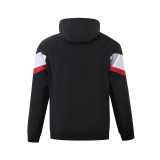 2023 PSG Player Hooded Windbreaker S-XXL/2023巴黎黑色球员版防风衣