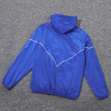 2023 Olympique Lyonnais Player Hooded Windbreaker S-XXL/2023里昂蓝色球员版防风衣