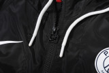 2023 PSG Player Hooded Windbreaker S-XXL/2023巴黎黑色球员版防风衣
