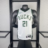 2023 Bucks Home NBA Jersey/23赛季雄鹿队主场白色