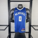 2023 Milwaukee Bucks City Edition NBA Jersey/23赛季雄鹿队城市版0号利拉德