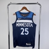 2023 Timberwolves Away NBA Jersey /23赛季森林狼队客场藏蓝色