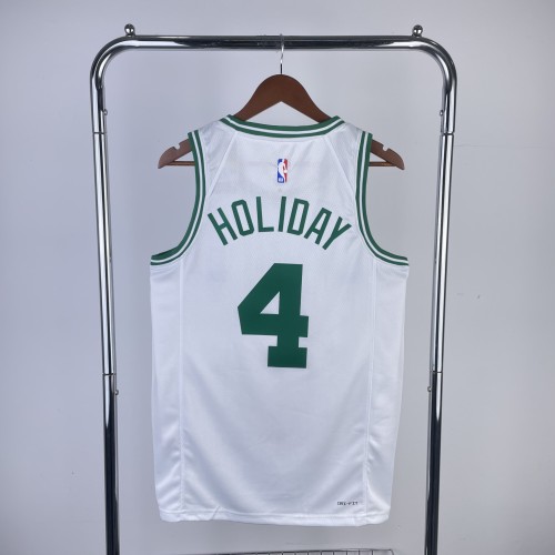 2023 Celtics Home 4# HOLIDAY NBA Jersey/23赛季凯尔特人主场白色4号霍乐迪