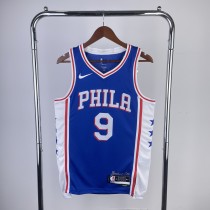 2023 76ers Away 9# OUBRE JR. NBA Jersey/23赛季76人队客场蓝色9号乌布雷
