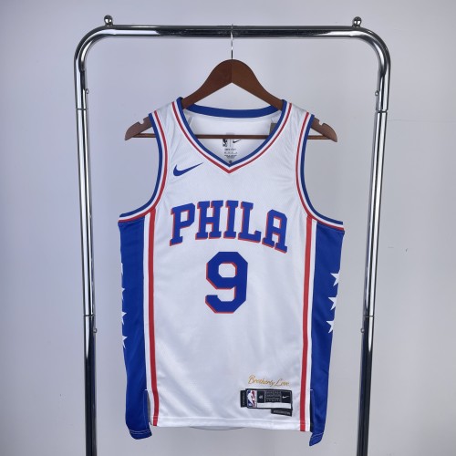 2023 76ers Home 9# OUBRE JR. NBA Jersey/23赛季76人队主场白色9号乌布雷