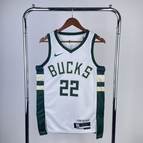 2023 Bucks Home NBA Jersey/23赛季雄鹿队主场白色