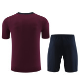 24-25 England Short Sleeve Training Suit/ 24-25 短袖训练服英格兰枣红色