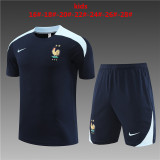 24-25 France Short Sleeve Training Suit/24-25短袖训练服法国宝蓝色