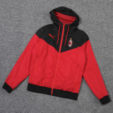 2023 AC Milan Player Hooded Windbreaker S-XXL/2023AC米兰球员版风衣