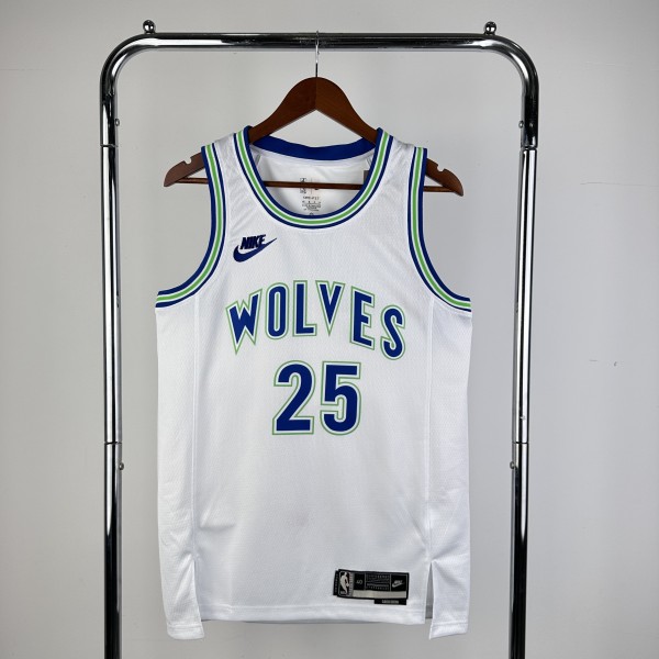 23-24 Minnesota Timberwolves Classic Edition ROSE #25 Swingman NBA Jersey/24赛季森林狼复古25号