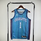 23-24 Charlotte Hornets Classic Edition LaMelo Ball #1 Swingman NBA Jersey/24赛季黄蜂队复古1号鲍尔