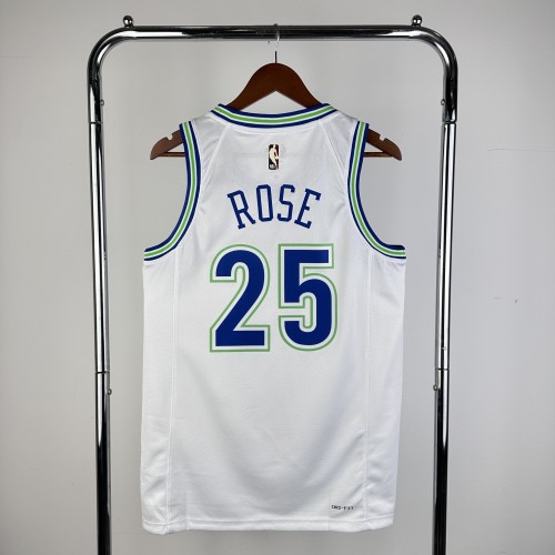 23-24 Minnesota Timberwolves Classic Edition ROSE #25 Swingman NBA Jersey/24赛季森林狼复古25号