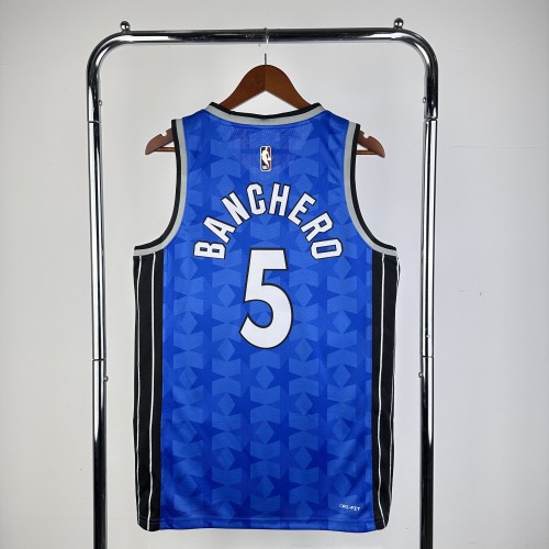 23-24 Orlando Magic Classic Edition Paolo Banchero #5 Swingman NBA Jersey/24赛季魔术队复古5号班凯罗