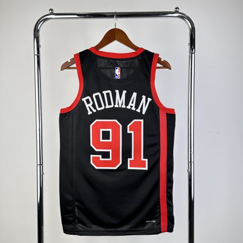 23-24 Chicago Bulls City Edition Dennis Rodman #91 Swingman NBA Jersey/24赛季公牛队城市版91号罗德曼