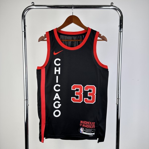 23-24 Chicago Bulls City Edition Scottie Pippen #33 Swingman NBA Jersey/24赛季公牛队城市版33号皮蓬