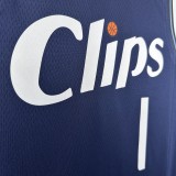23-24 LA Clippers City Edition James Harden #1 Swingman NBA Jersey/24赛季快船队城市版1号哈登