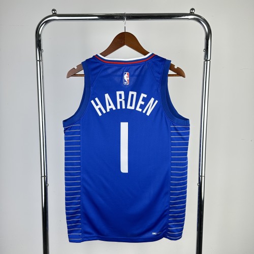 23-24 LA Clippers Away James Harden #1 Swingman NBA Jersey/23赛季快船队客场蓝色1号哈登