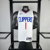 23-24 LA Clippers Home James Harden #1 Swingman NBA Jersey/23赛季快船队主场白色1号哈登